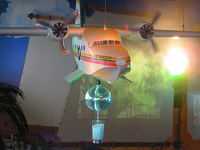 image of an custom built airplane display