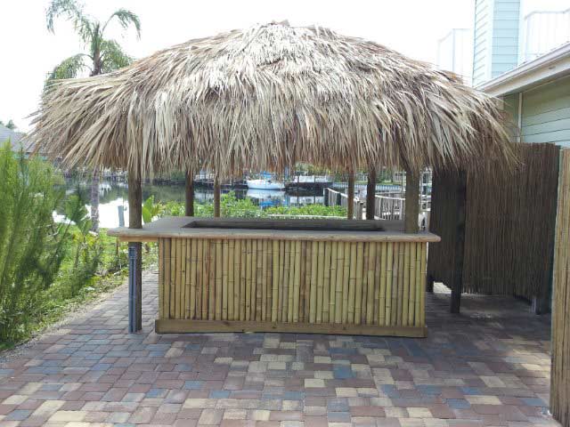 image of a custom built residential tiki hut
