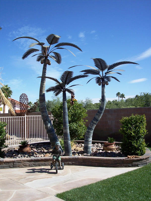 image of a steel palm tree